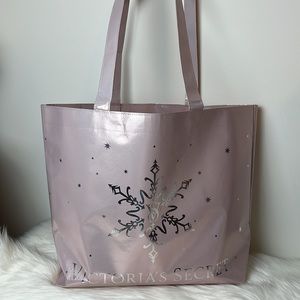 Victoria’s Secret Pink Snowflake VS Logo Reusable Gift Bag, Shopping Bag